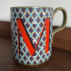 Anthropologie Letter M/ Bee Mug